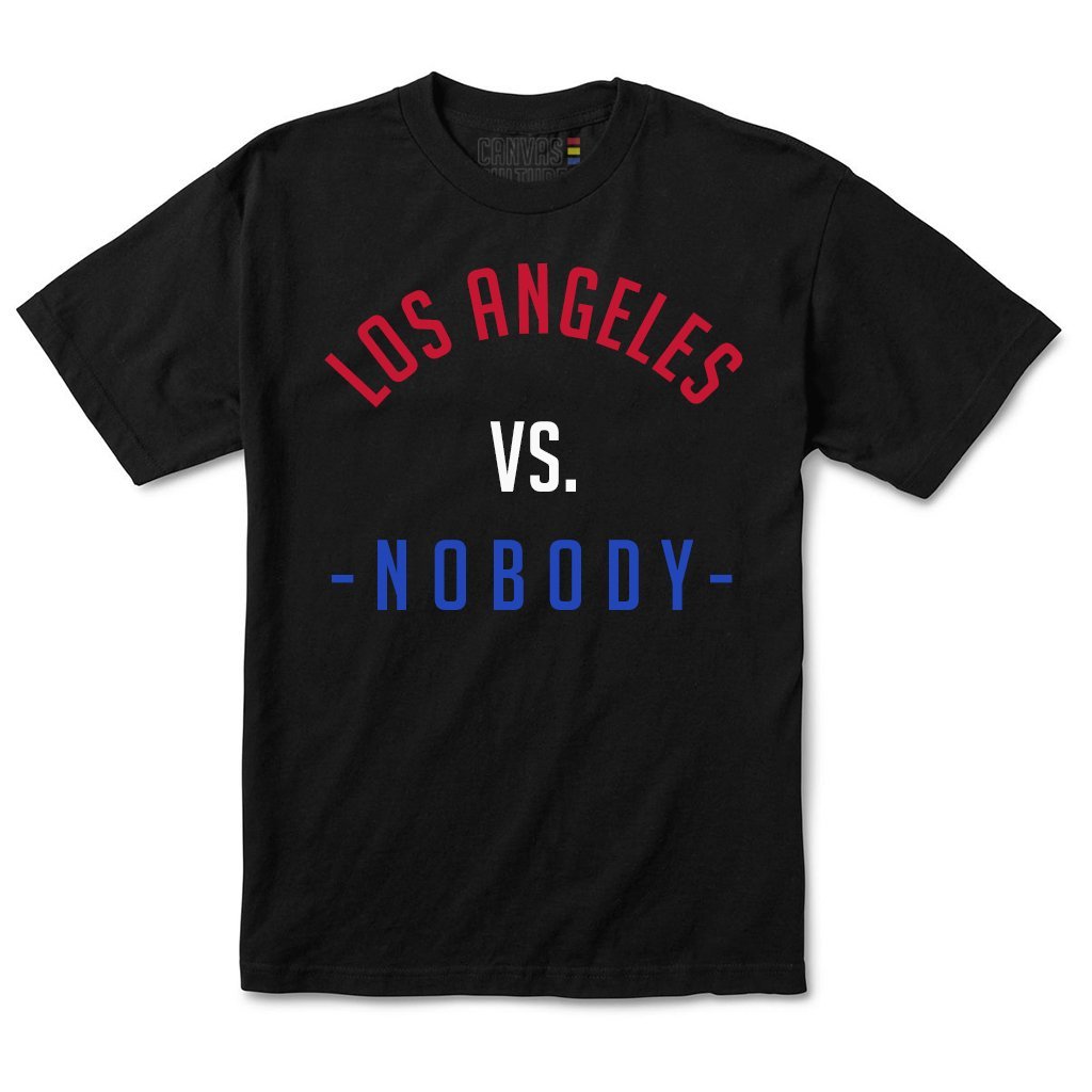 Los Angeles Vs. Nobody T-Shirt In Black (Clippers) – Canvas Cultures