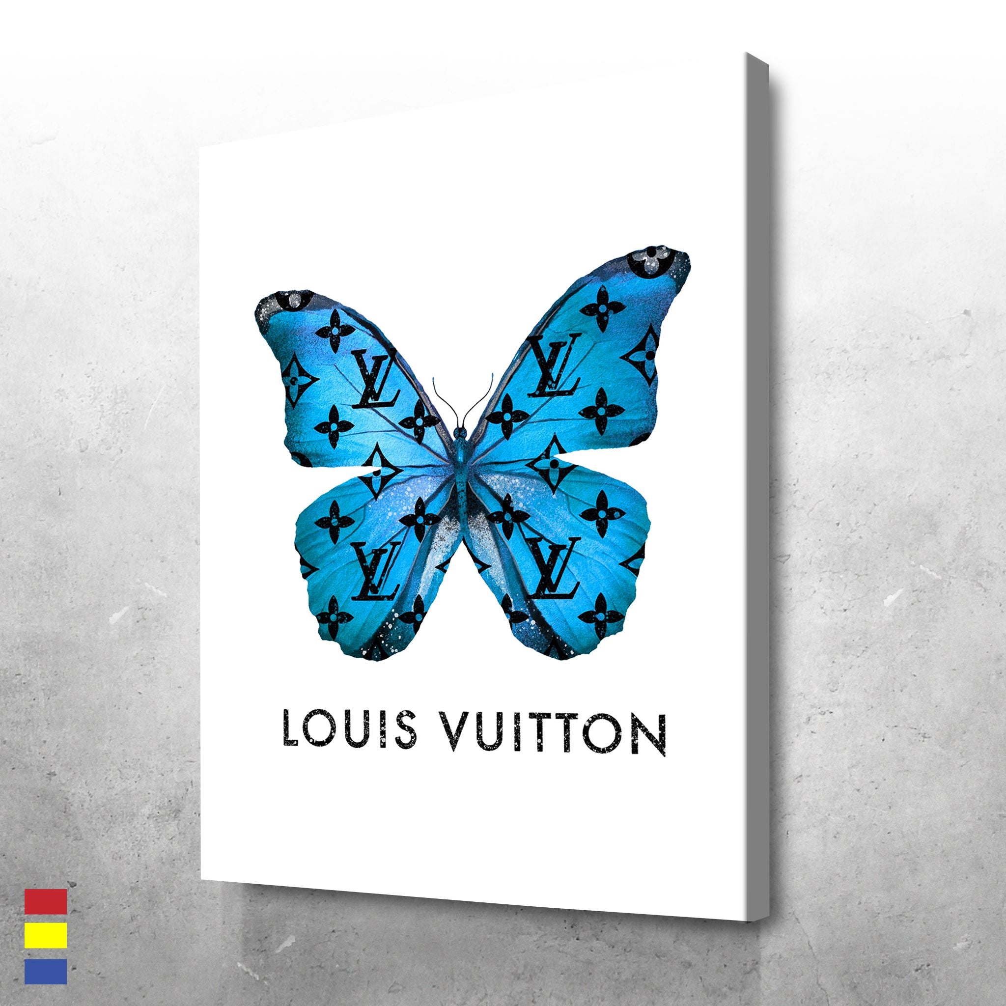  Blue High Fashion Design Poster Print of Louis Vuitton