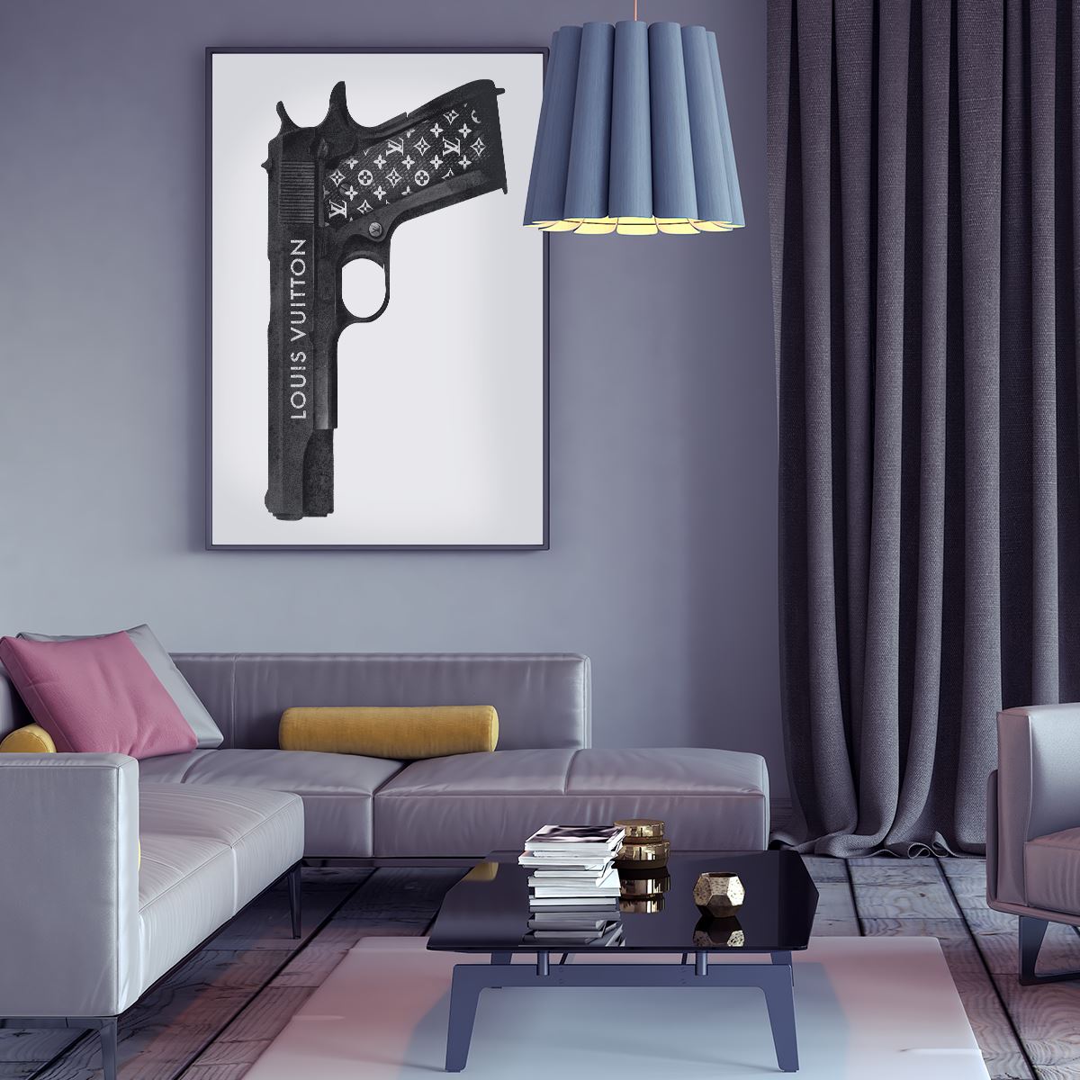 Louis Vuitton Gun by Street Art