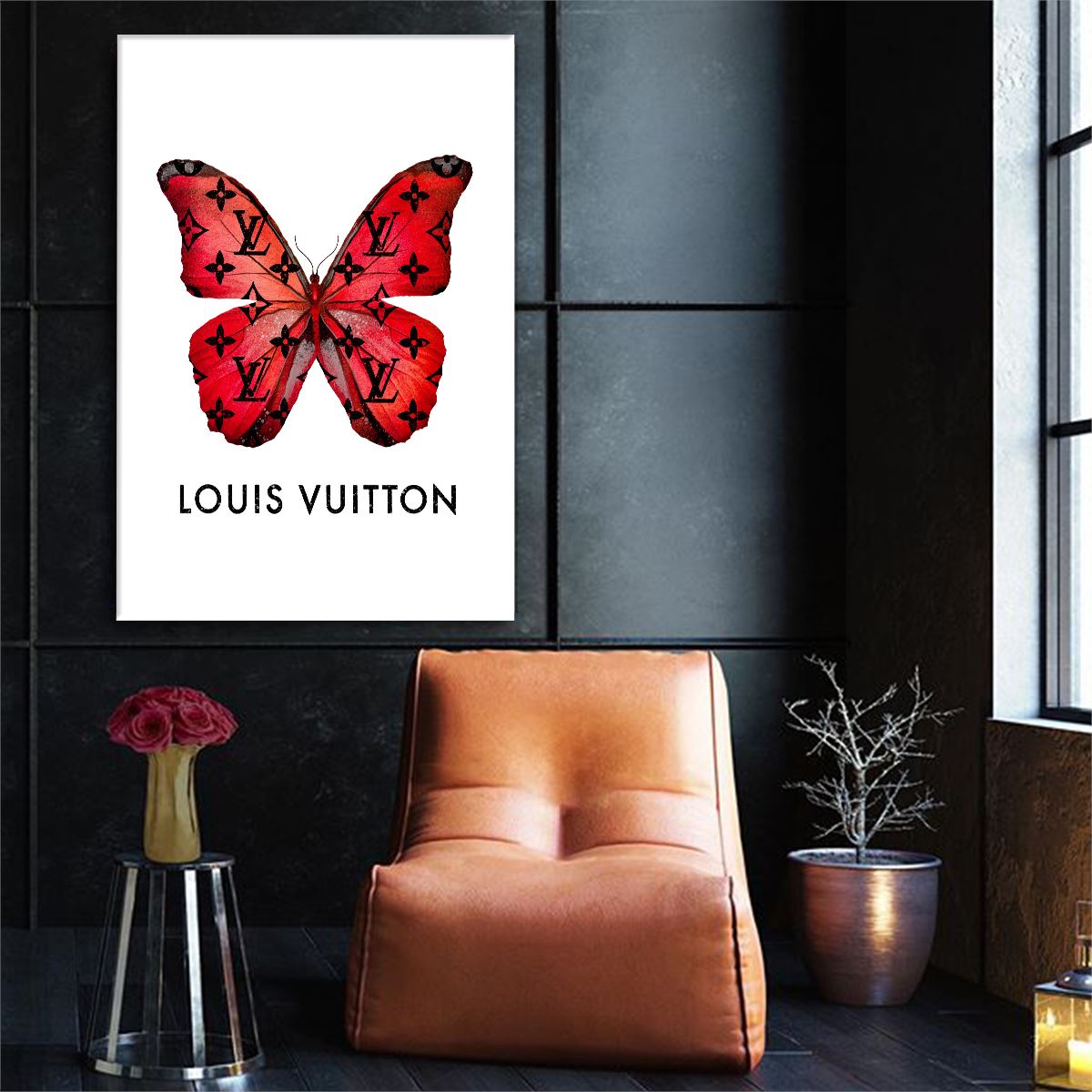Butterfly Louis Vuitton/ pop art circle Painting