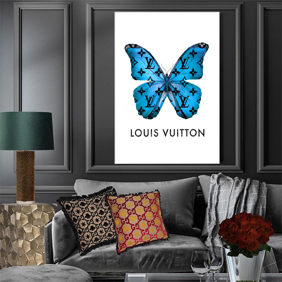 Louis Vuitton Butterfly by Jodi Print on Canvas - Bed Bath & Beyond -  35429770
