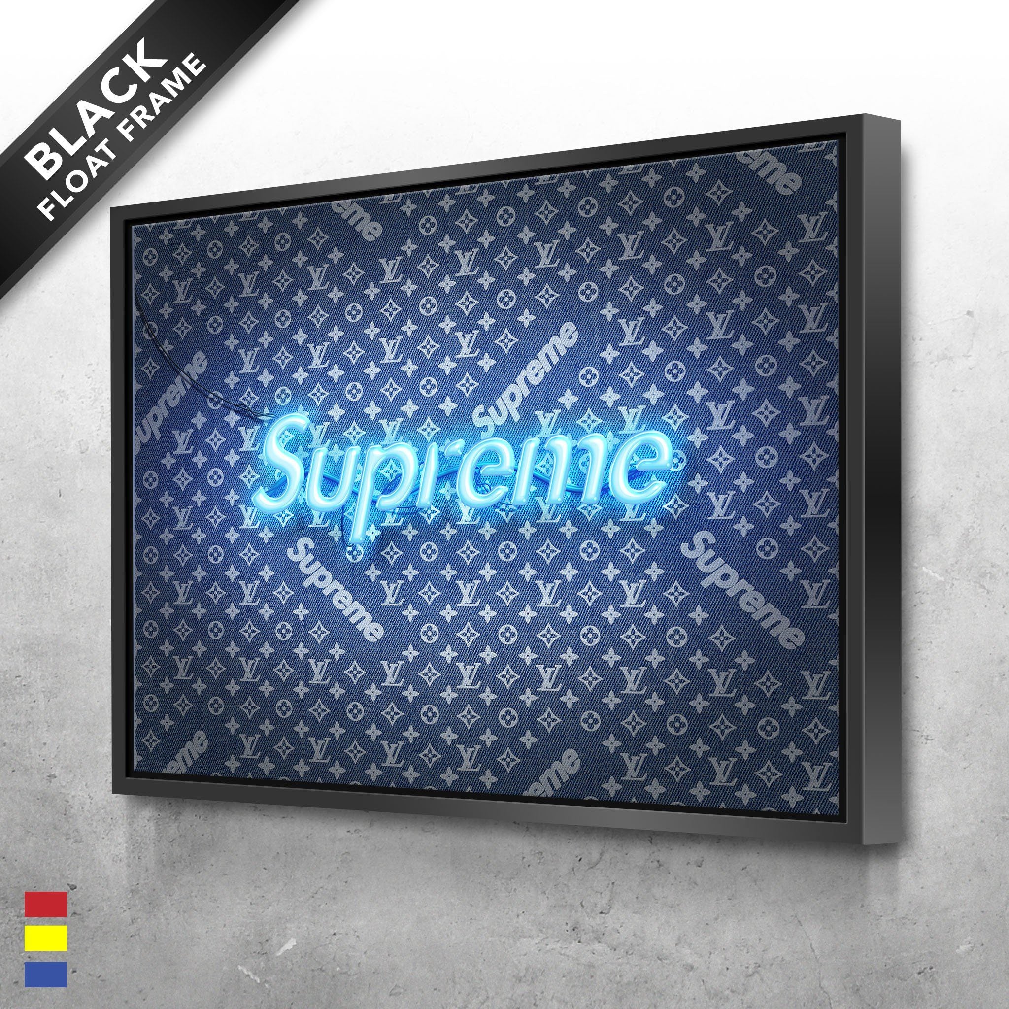 LV Supreme Blue Neon – Canvas Cultures