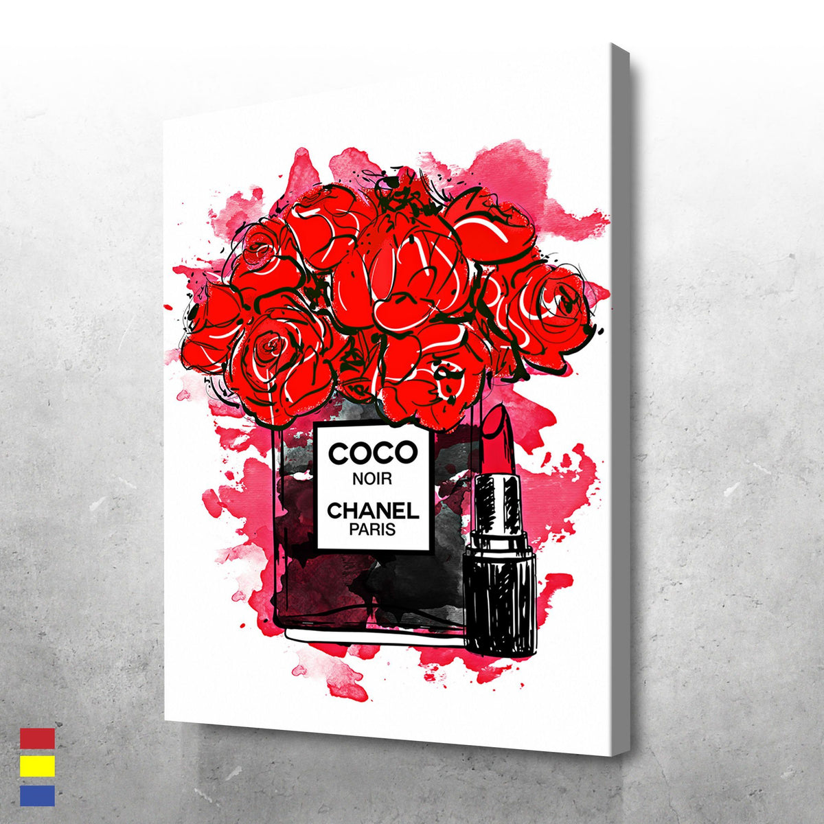 Tableau Popart Coco Chanel noir | Tableau-toile™