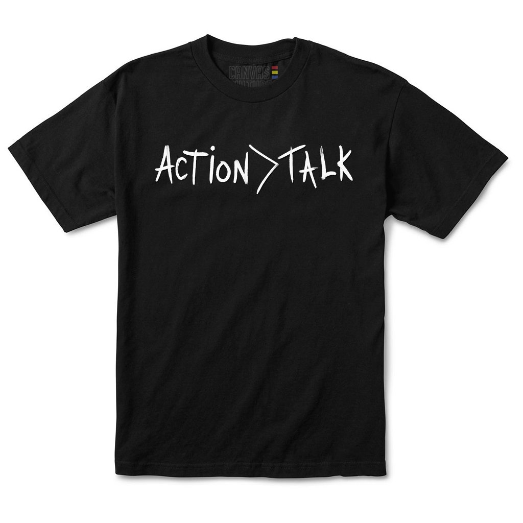 Action > Talk Tee In Black