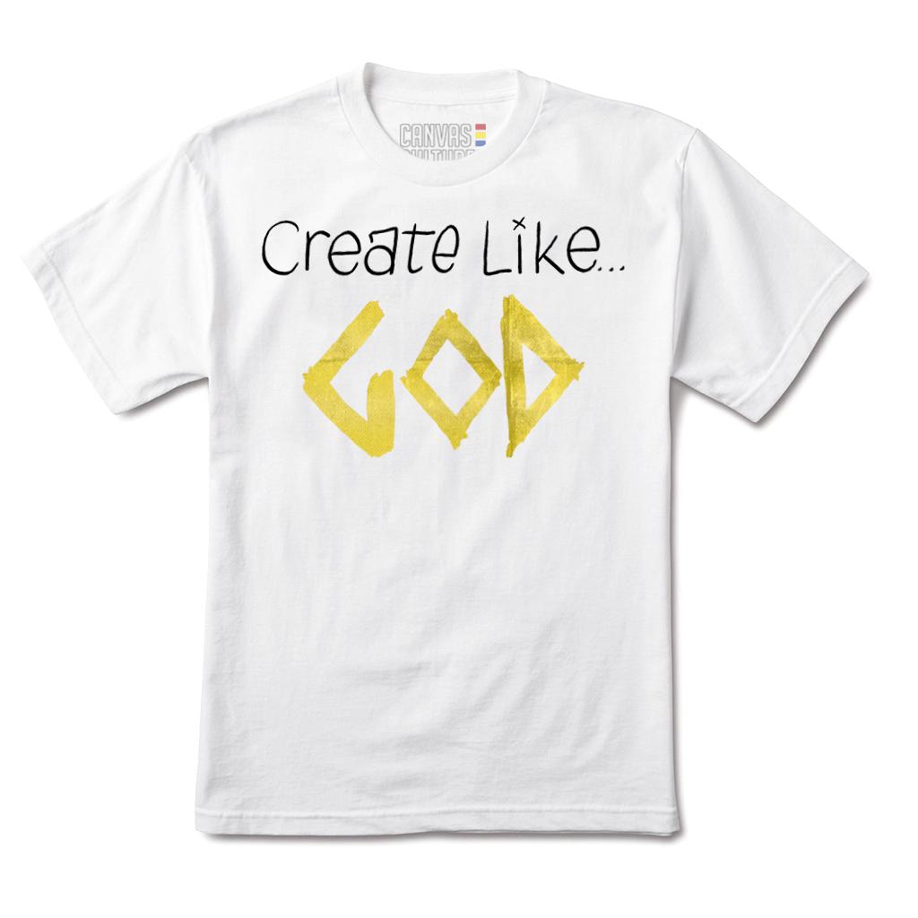 Create Like God T-Shirt In White