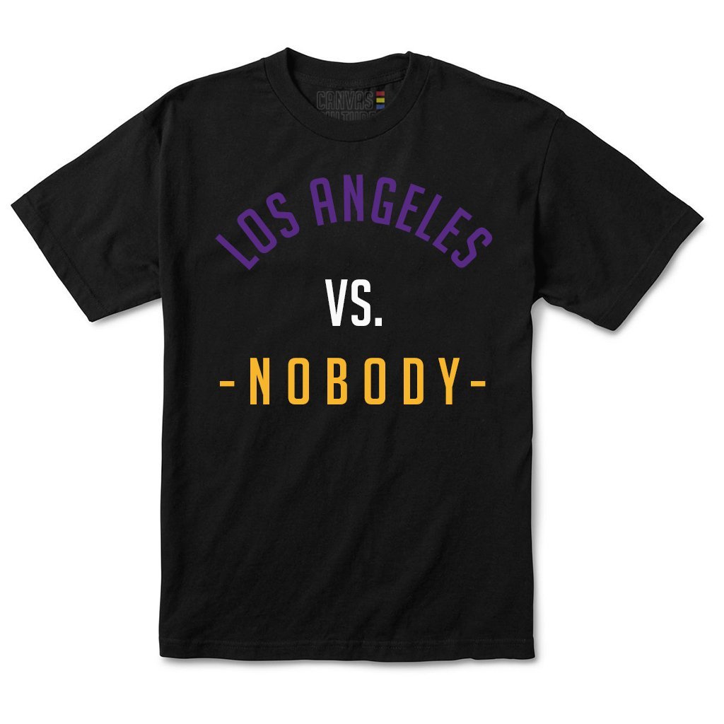 Los Angeles Vs. Nobody T-Shirt In Black (Lakers)
