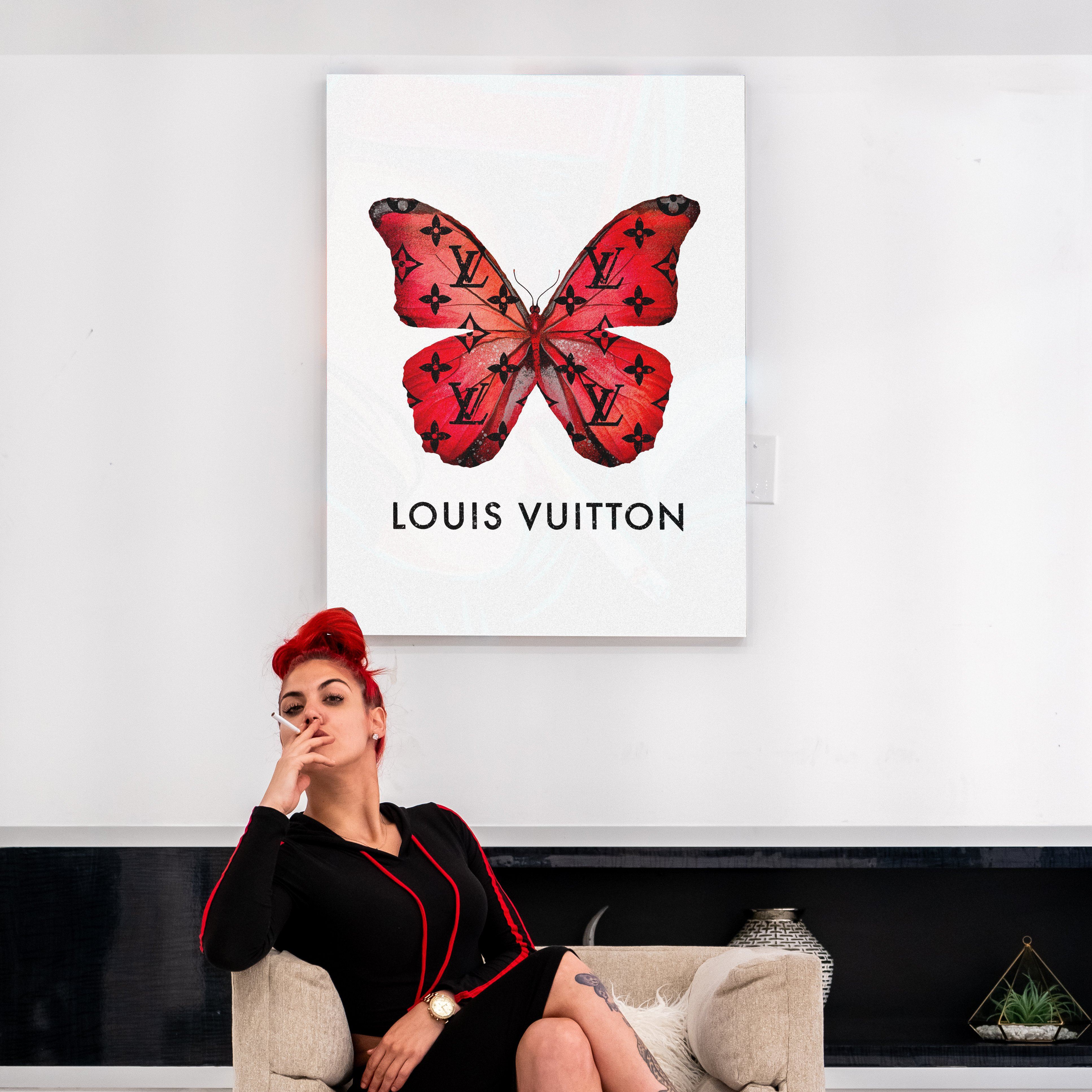 Wall Decor, Louis Vuitton Butterfly Painting