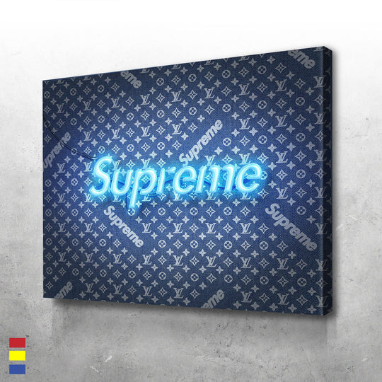 LV Supreme Blue Neon