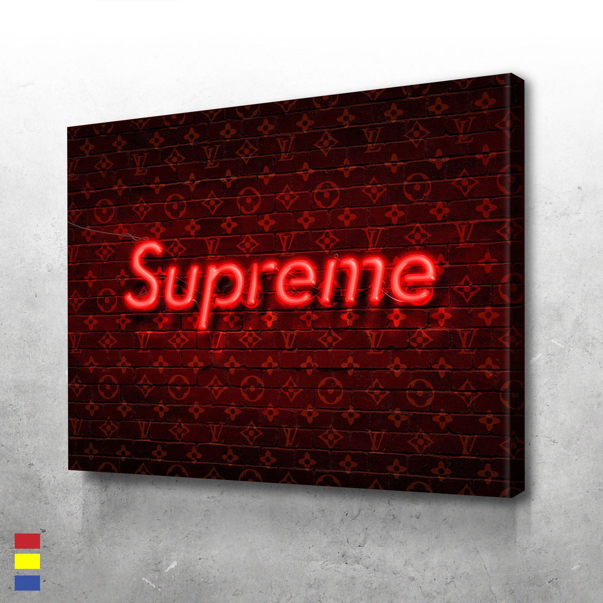 LV Supreme Red Neon – Canvas Cultures